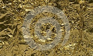 Texture of golden foil