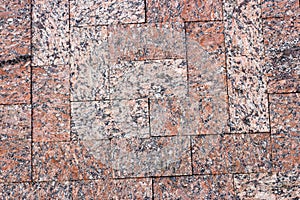 texture of the granite paving slabs