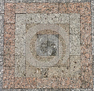 texture of the granite paving slabs