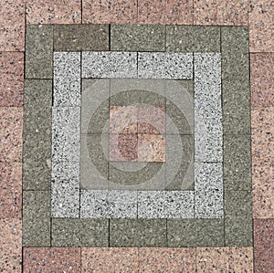 texture of the granite paving slabs