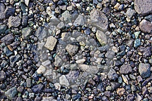 Texture of granite rubble