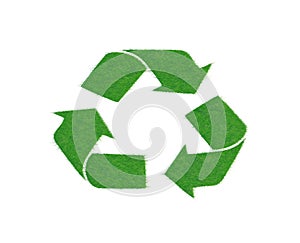 Texture grass. Icon green sign of recycling. Symbol of recycle, friendly relations to environment.