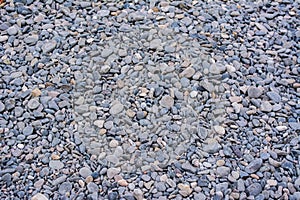 Texture of gray gravel Small stones rock