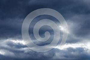 Texture of a gray sky with clouds