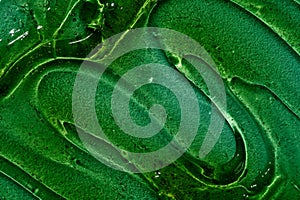 Texture of green aloe vera gel, top view