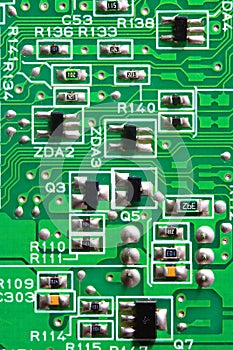 Texture, Green circuit board