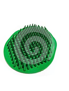 A texture green hair comb