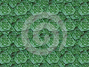 Texture this green and light green pieces.