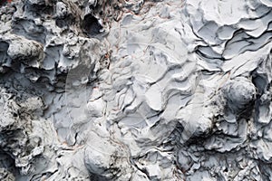Texture of hardened white lava.AI generated