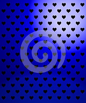 Texture with hearts, heart, love, blue tones fantasy, isolated.