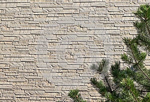 Texture home wall decoration made of natural stone.