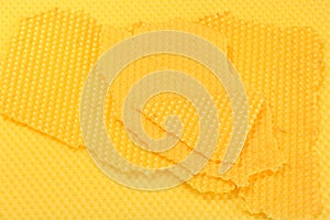 Texture of honeycomb. Bright yellow honey background