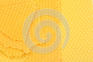 Texture of honeycomb. Bright yellow honey background