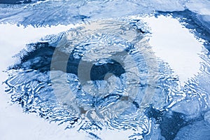 ice crust on the river