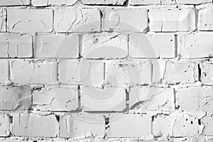 texture illustration of white brick wall background. Generative AI