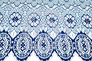 Texture lace fabric. lace on white background studio