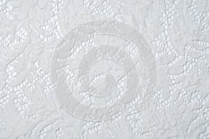 Texture lace fabric. lace on white background studio