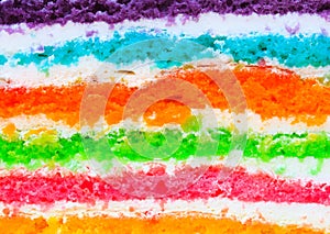 Texture layer of Rainbow cake