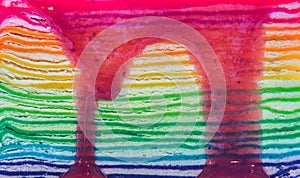 Texture layer of Rainbow cake