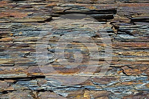 Texture layers metamorphic rocks photo