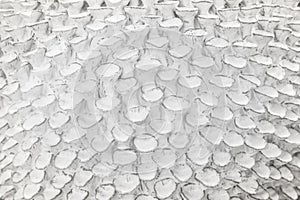 Texture layers of uneven mushroom ceramic patterns ,abstract white or black background
