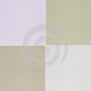Texture of leather in four colors