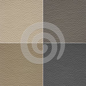 Texture of leather in four colors