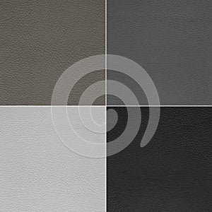Texture of leather in four colors