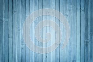 Texture of light blue wooden background. Bamboo , wood backdrop with vignette