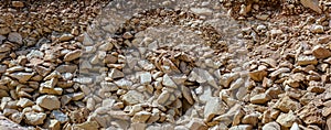 Texture of limestone rocks background