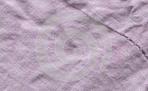 Texture of linen purple fabric