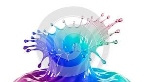 Texture of the liquid is highlighted against a plain white background