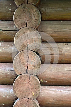 Texture of a log wall