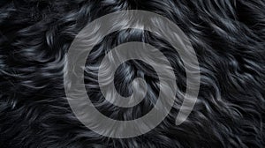 Texture of luscious smooth locks contrasted with co wild fur photo