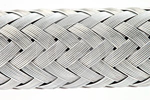 Texture of a metal wire braided reinforced hose