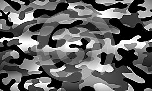texture military camouflage repeats seamless army black white hunting. print