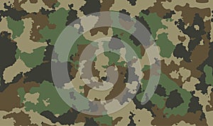 Texture military camouflage repeats seamless army green hunting. Print Textile Design Vector photo