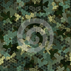 Texture military camouflage seamless pattern. Abstract modern camo ornament