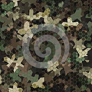 Texture military camouflage seamless pattern. Abstract modern camo ornament