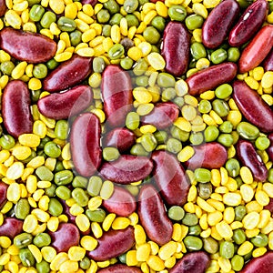 Texture of mixed beans