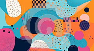 texture modern circle colourful background illustration template element design abstract art. Generative AI.