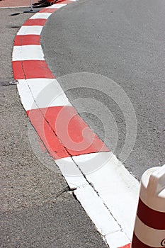 Texture of Motor Race Asphalt and Curb on Monaco GP