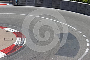 Texture of Motor Race Asphalt and Curb on Monaco GP