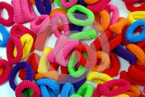 Texture multi-colored elastic bands for small hair