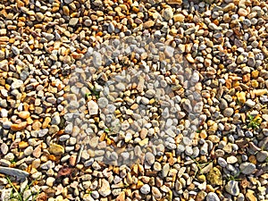 Texture of multicolored gravel