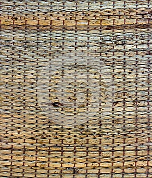 Texture of native thai style weave sedge mat background