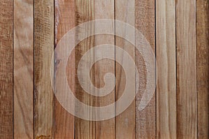 Texture of natural wood slats unvarnished. Copper, reddish, cherry. Vertical sense