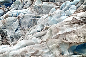 Texture of The Nigardsbreen glacier