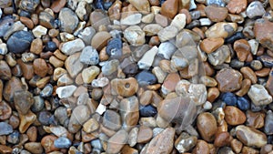 Texture of stones in a beach