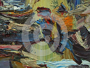 Texture of oil painting , author painting Roman Nogin abstract painting